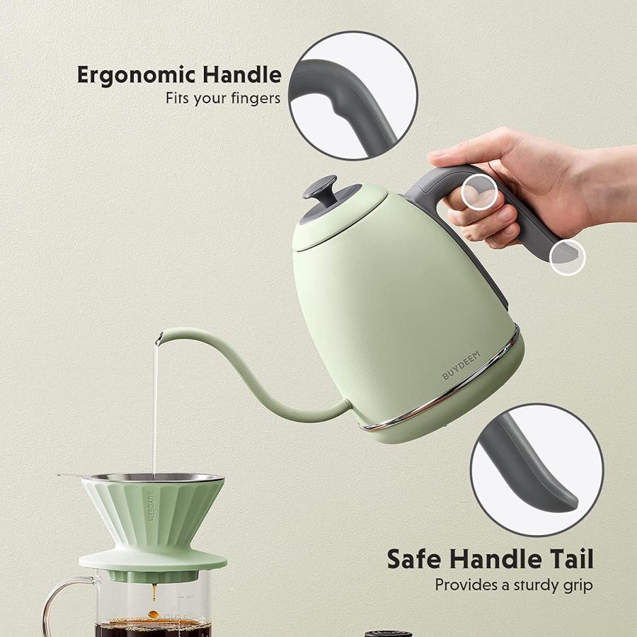 BUYDEEM K821 Electric Gooseneck Kettle with Variable Temperature Control  Pour Over Coffee Tea Kettle  Durable 18/8 Stainless Steel  Auto Keep Warm｜dep-good-choice｜03