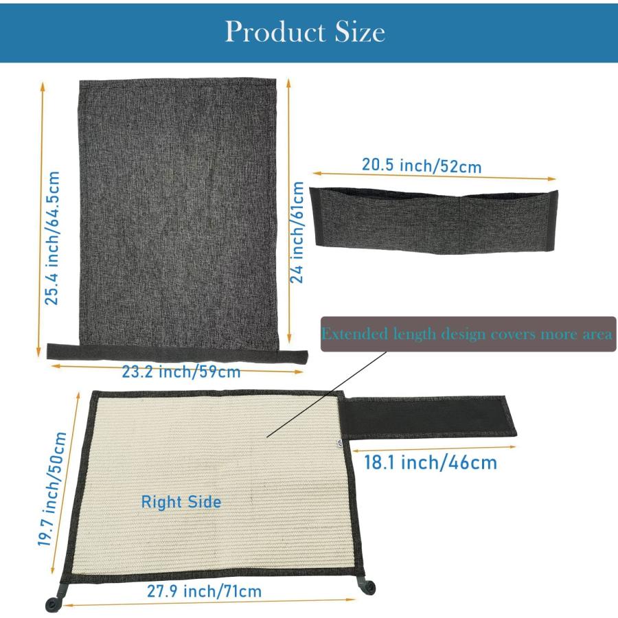 【並行輸入品】 Upgraded Cat Scratch Furniture Couch Protector with Natural Sisal f