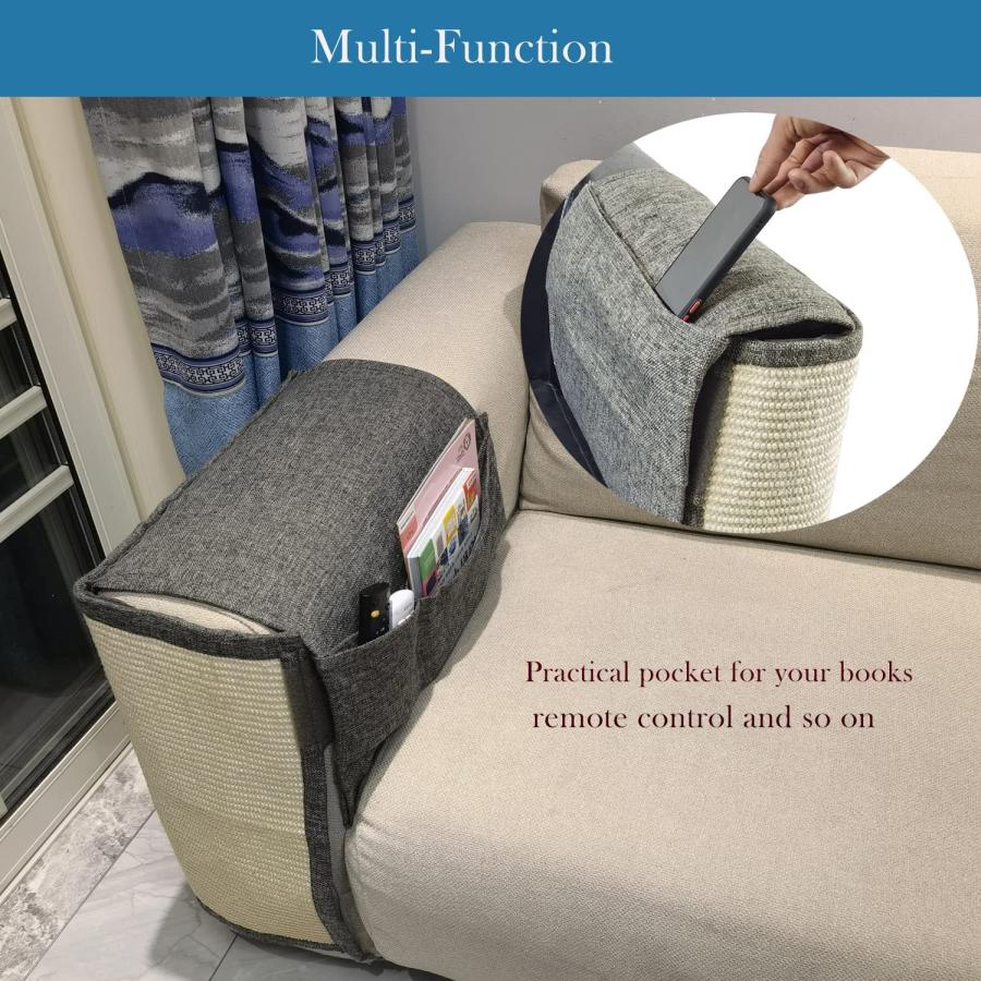 【並行輸入品】 Upgraded Cat Scratch Furniture Couch Protector with Natural Sisal f