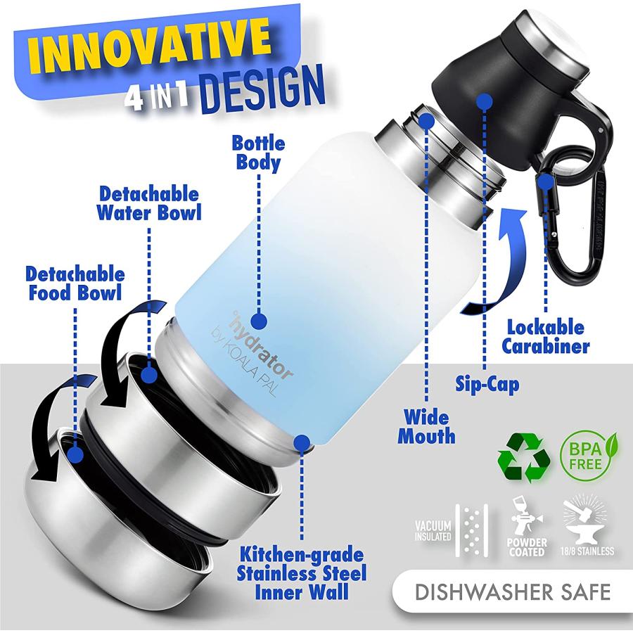 【並行輸入品】 KOALA PAL 32oz Portable Dog Water Bottle w/Bottle Sleeve Strap + D_2