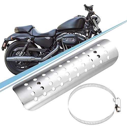 【並行輸入品】 】 Motoforti Universal Motorcycle Exhaust Heat Shield Chrome Platedの画像