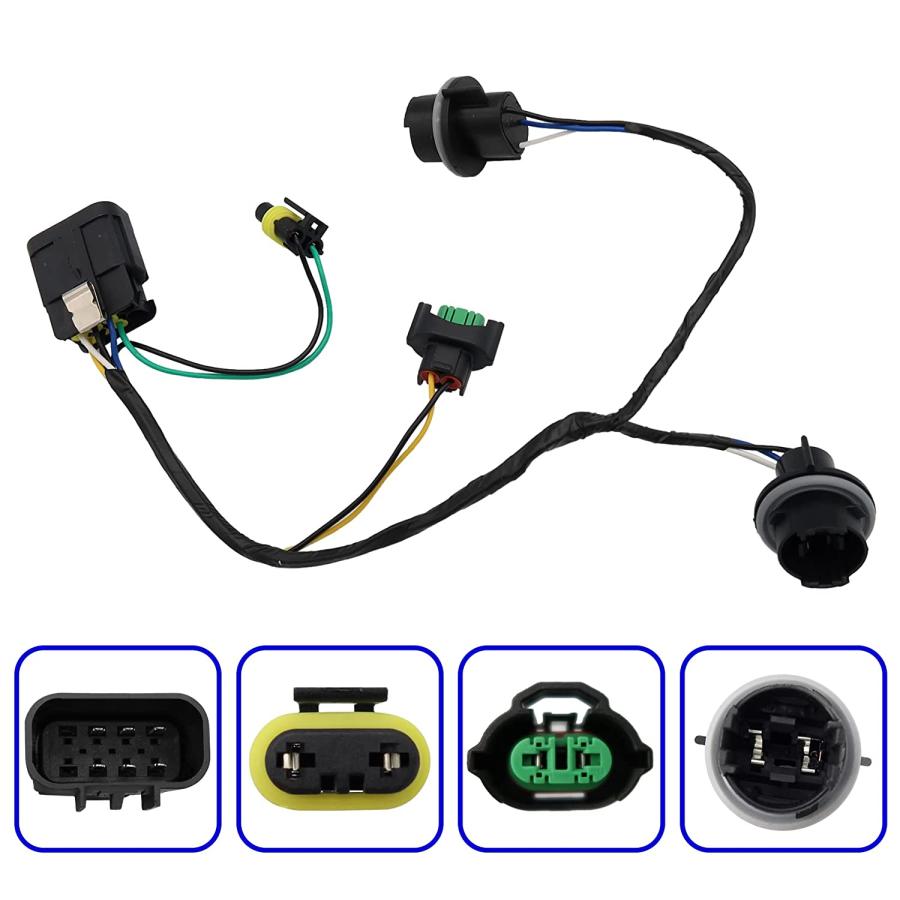 645-745　Headlight　Wiring　1500　Replaces#　GMC　with　15841609　2500HD　Harness　Chevrolet　2007-2014　Compatible　Sierra　3500HD　Silverado　25962806