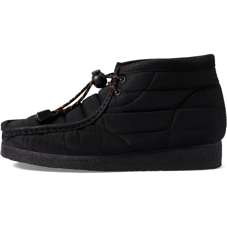 Clarks Wallabee Boot Black Quilted Textile 10.5 D (M) 並行輸入品