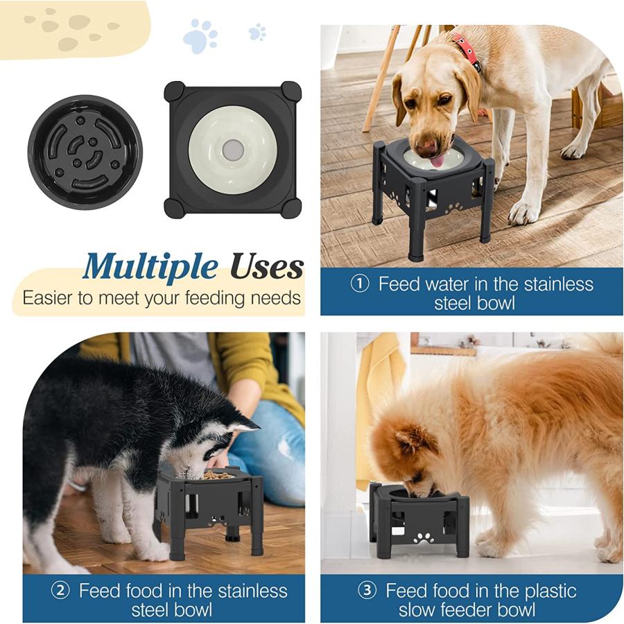 【並行輸入品】 Lewondr Elevated Dog Water Bowl No Spill  with 2.9L Large Capacityの画像