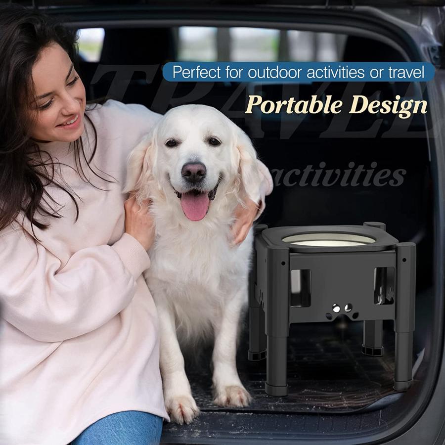 【並行輸入品】 Lewondr Elevated Dog Water Bowl No Spill  with 2.9L Large Capacityの画像