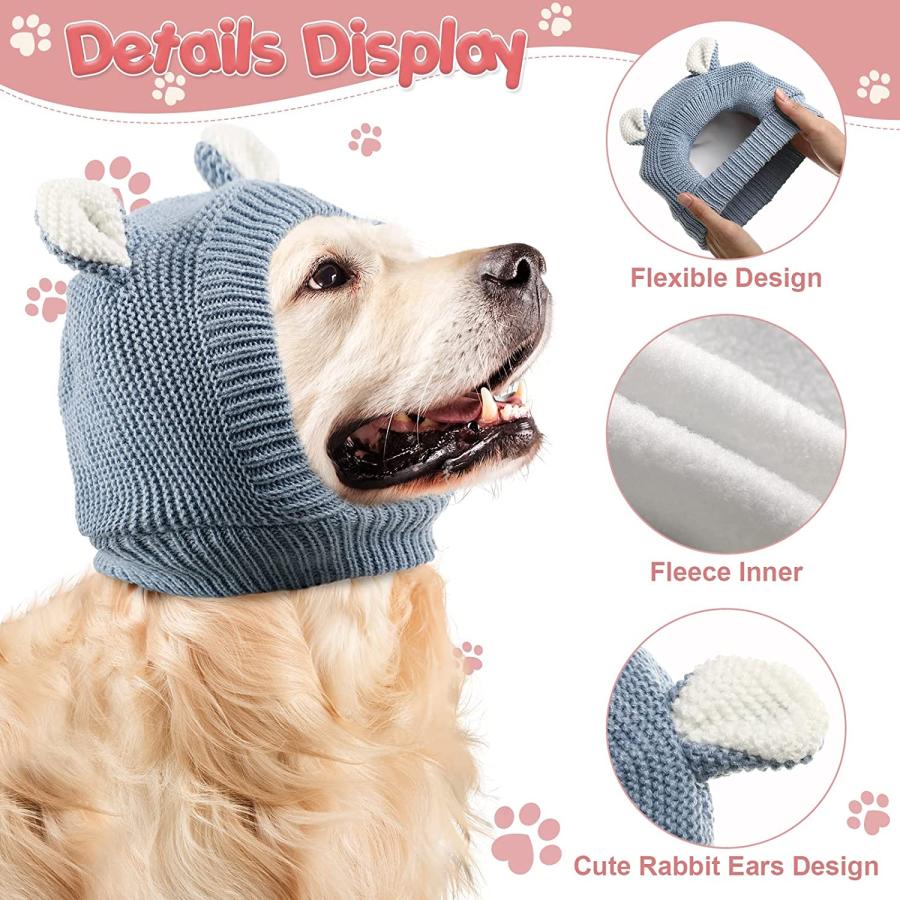 【並行輸入品】 Frienda Quiet Ears for Dogs  Dog Ear Muffs Noise Protection Knittedの画像
