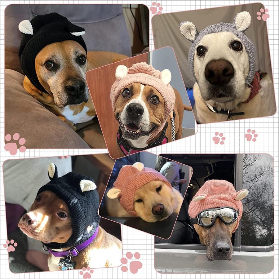 【並行輸入品】 Frienda Quiet Ears for Dogs  Dog Ear Muffs Noise Protection Knittedの画像
