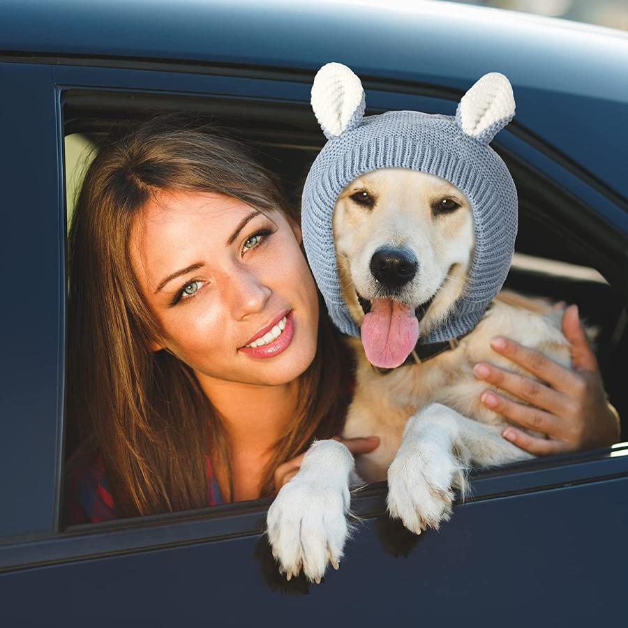 【並行輸入品】 Frienda Quiet Ears for Dogs  Dog Ear Muffs Noise Protection Knittedの画像