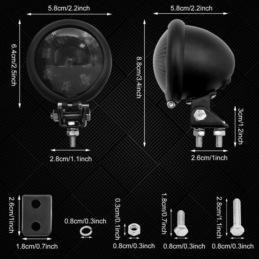 【並行輸入品】 】 Ygmylandbb Motorcycle Tail Light, Universal LED Brake Stop Light