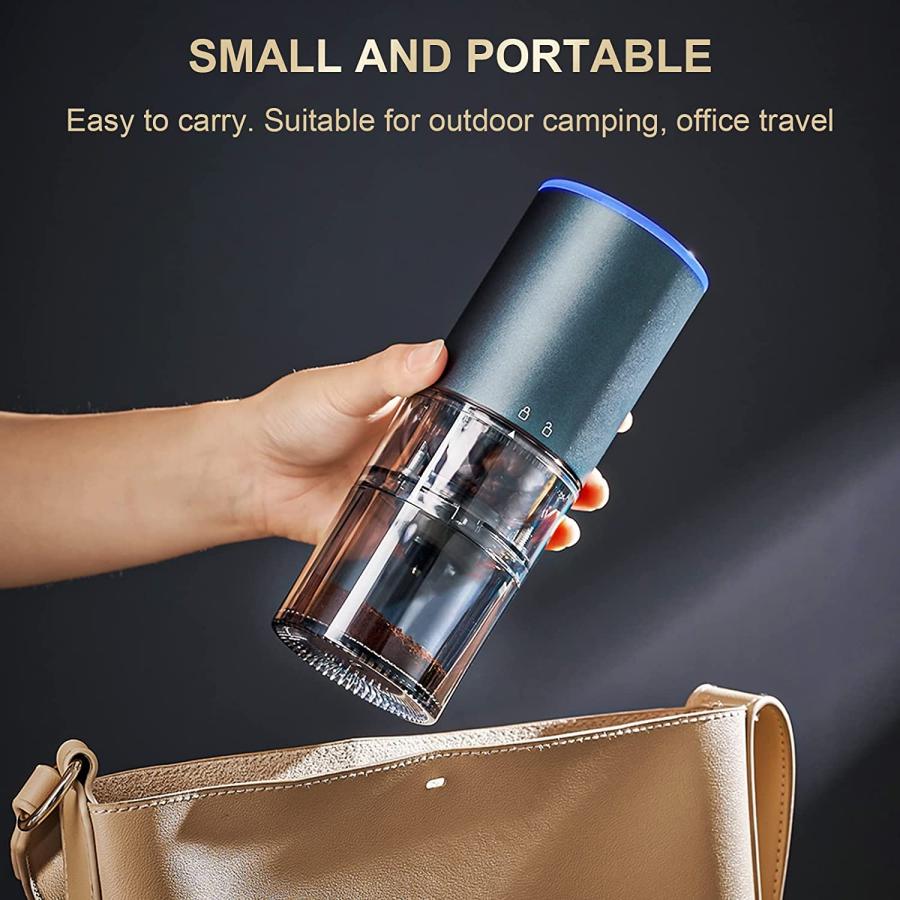 PARACITY Coffee Grinder Electric Burr, Small Cordless Coffee Grinder Mini  with Multi Grind Setting, Portable Coffee Bean Grinder Automatic for