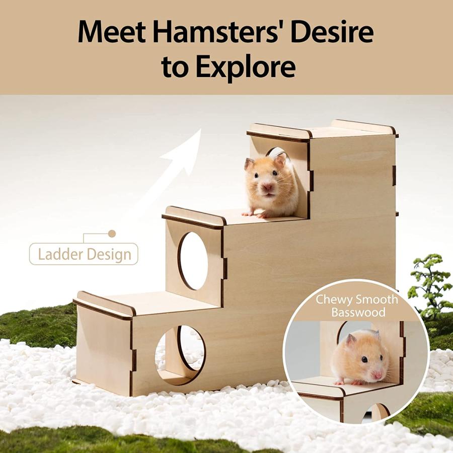 【並行輸入品】 MEWOOFUN Hamster Hideout  Multi-Chamber Hamster House Maze Hamsterの画像