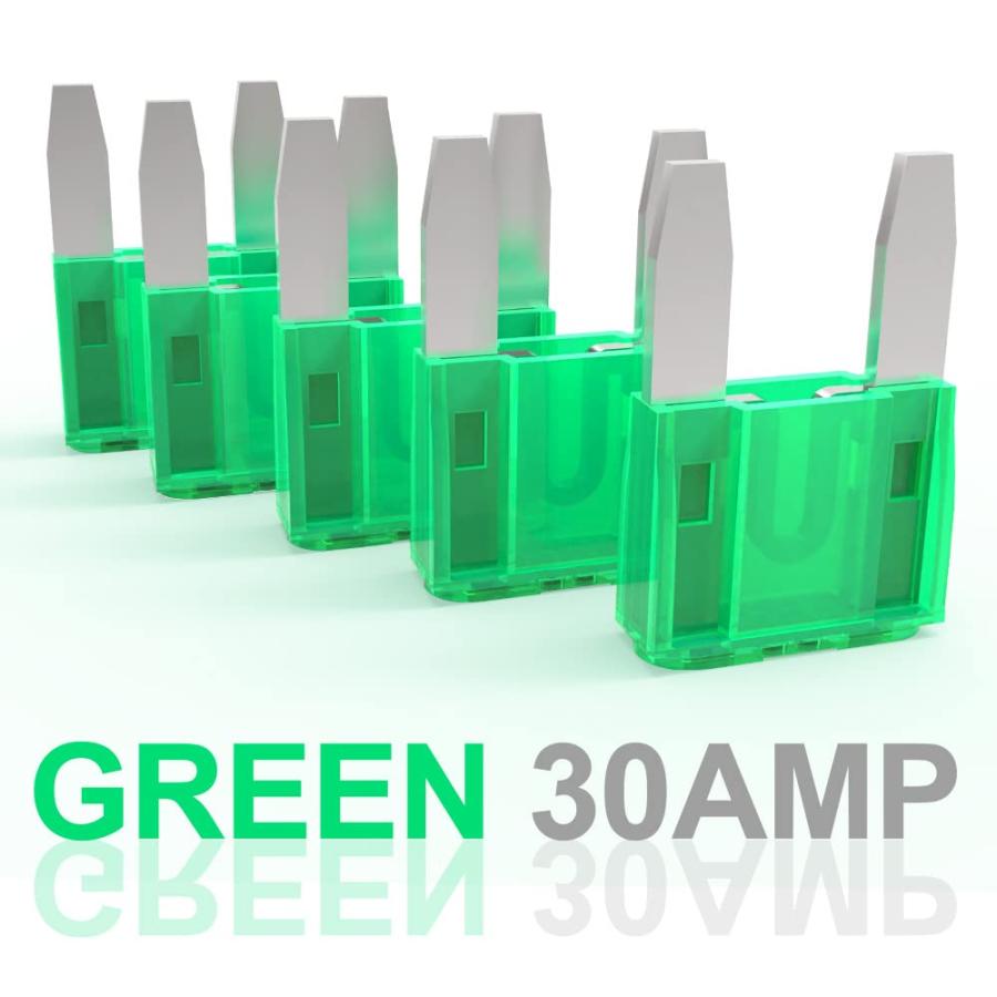 YUEONEWIN 30A Mini Car Fuses 20 Pieces ATM Blade Style Automotive