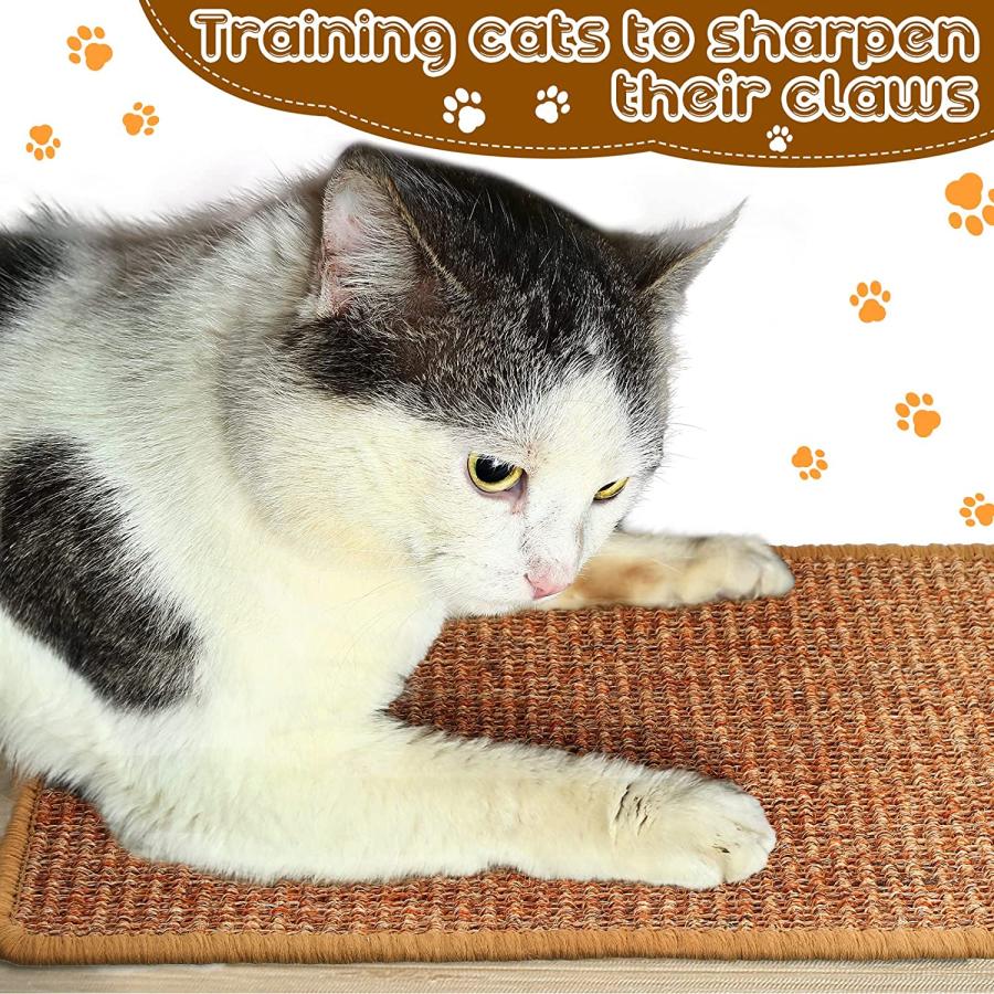 4 Pieces Cat Scratch Mat Sisal Cat Scratcher Pad for Indoor Cat Horizontal｜dep-good-choice｜07