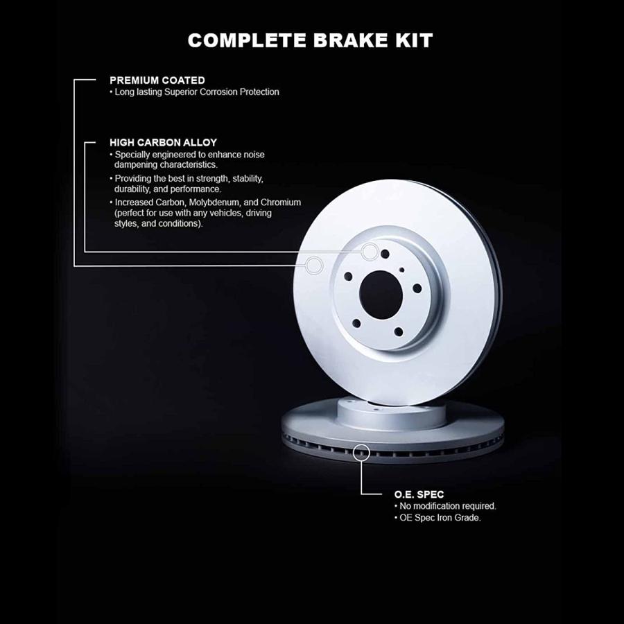 【並行輸入品】 R1 Concepts Front Brake Rotor Kit |Brake Rotors| Brake Disc WDPN1-0の画像