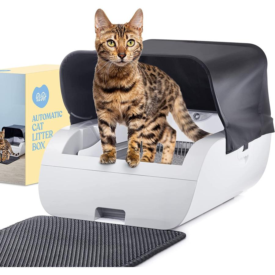 New Upgraded Smart Automatic Cat Litter Box Scoop Free Self Cleaning