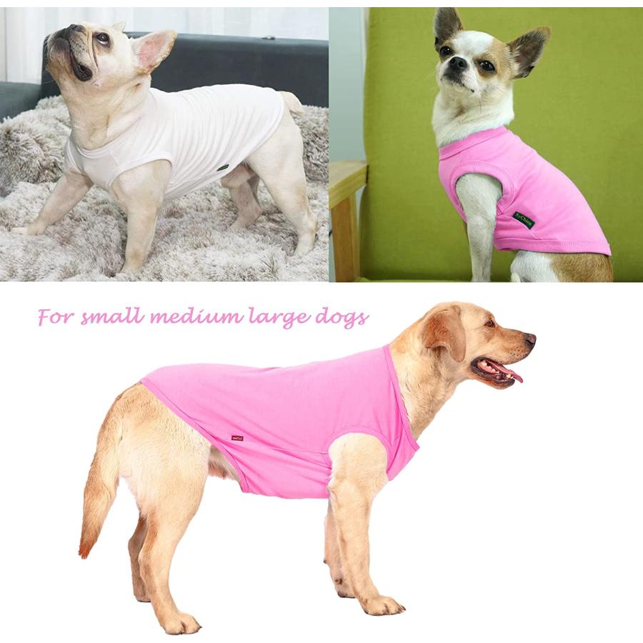 通販・価格比較 Sychien Dog Pink White Shirts Soft Blank Cotton Tee-Shirt for Boy Girl Dogs Plain Large Clothes XXXL