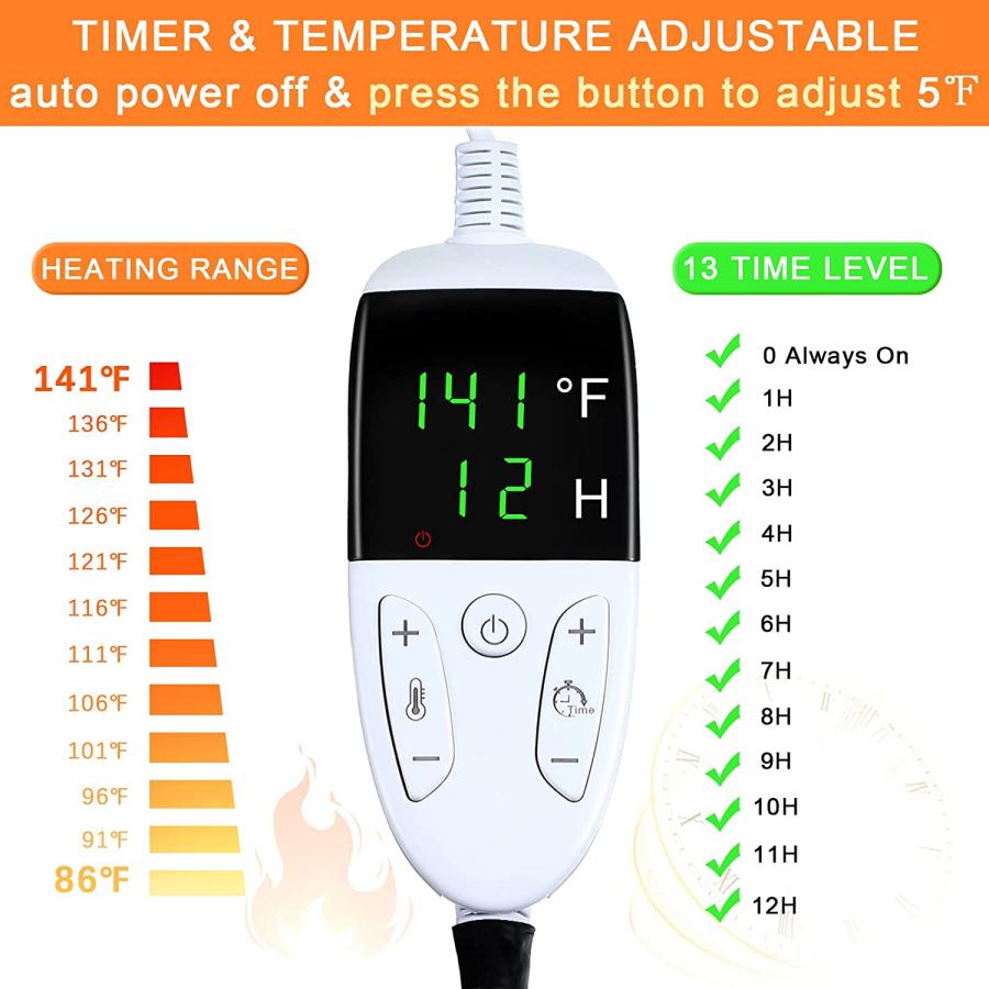 95％以上節約 MIU COLOR Pet Heating Pad Temperature Adjustable Dog Cat Mat