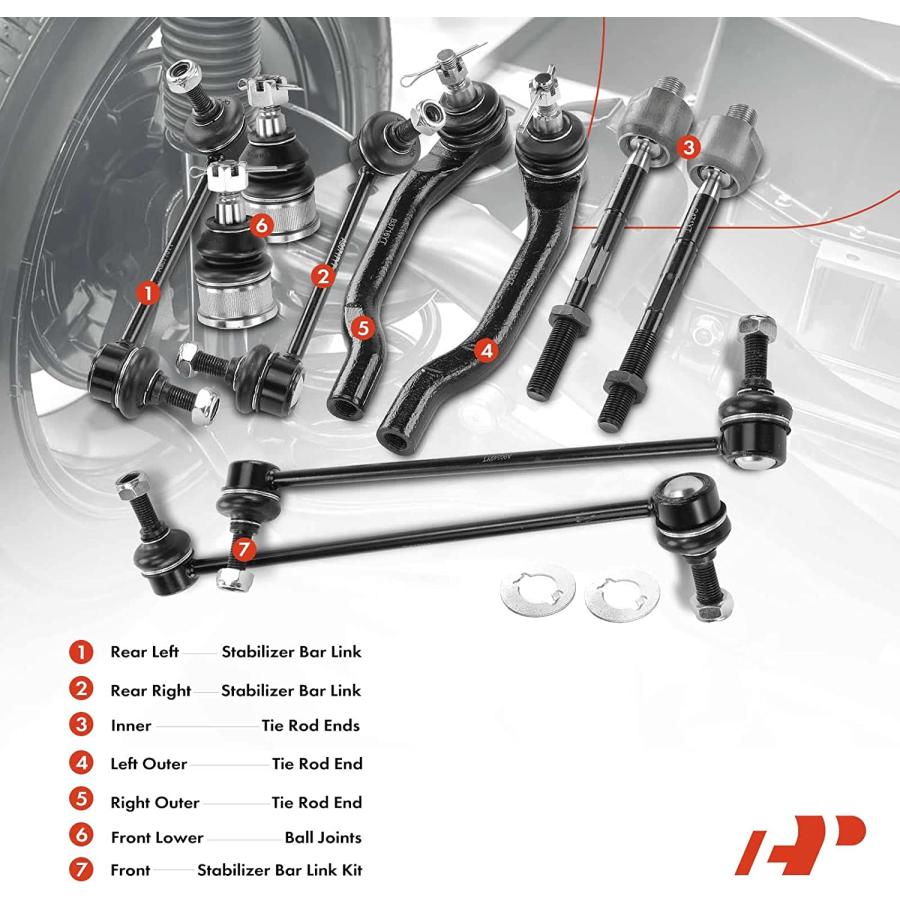 A Premium コントロールアームキット 交換用 ホンダ パイロット 2003 2005 アキュラ MDX 10個セット 並行輸入品 :HFAYB0BKRJVNJFK:GoodChoice