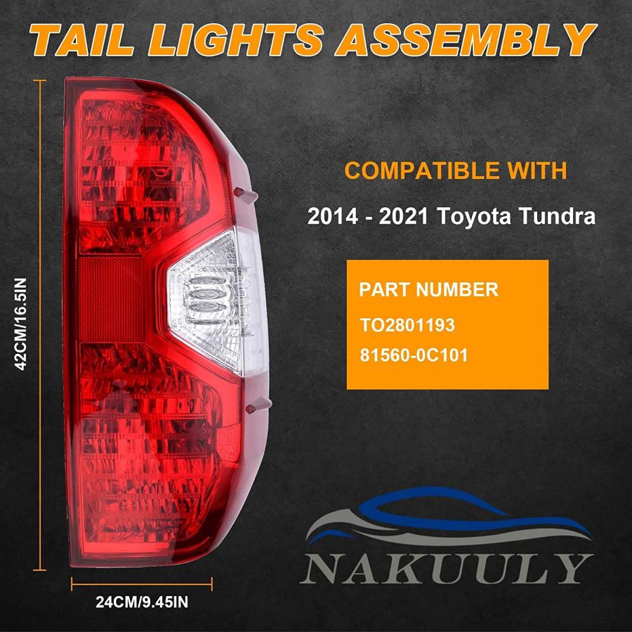 【並行輸入品】 Brake Tail Light Rear Lamp Pickup Housing Compatible With Toyota Tu_1