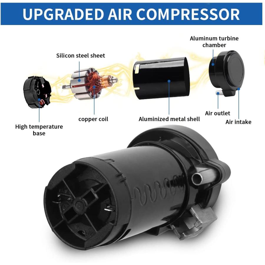 URLWALL　Upgraded　12V　Air　Air　Horns　for　Horn　Kit　Dual　12V　Horn　SUV　Trumpet　Vehicles　Car　Air　with　150DB　Compressor　Super　Truck　Horn　Loud　Train　Any