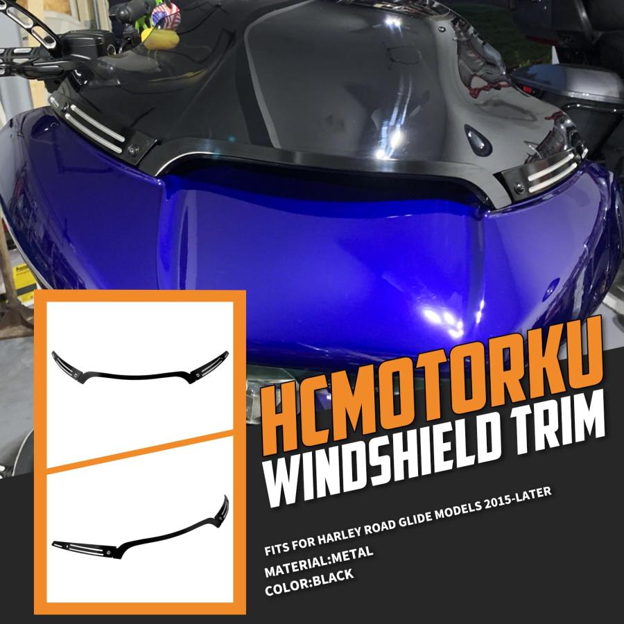【並行輸入品】 HCmotorku オートバイ スプリット フロントガラス サイドトリム センタートリムキット ハーレーツーリングロードグライドモ_3