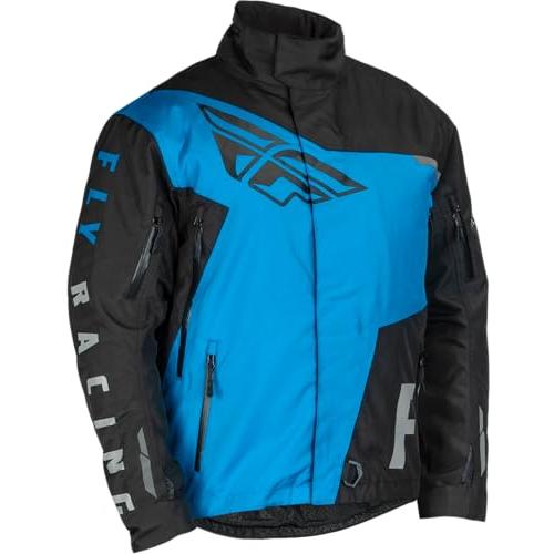 【並行輸入品】 Fly Racing SNX Pro Snow Jacket (Black/Blue, Youth Large)