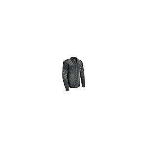 【並行輸入品】 Milwaukee Leather Men's Long Sleeve Solid Biker Shirts w/CE Armoの画像