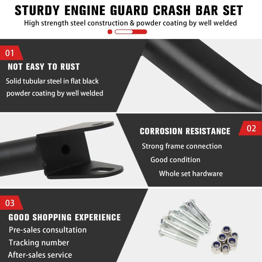 【並行輸入品】 CHIFUN エンジンガード ハイウェイ クラッシュバー 1.25インチ 太いスチール Harley Street 500 XG5_3