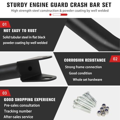 【並行輸入品】 CHIFUN エンジンガード ハイウェイ クラッシュバー 1.25インチ 太いスチール Harley Street 500 XG5_4