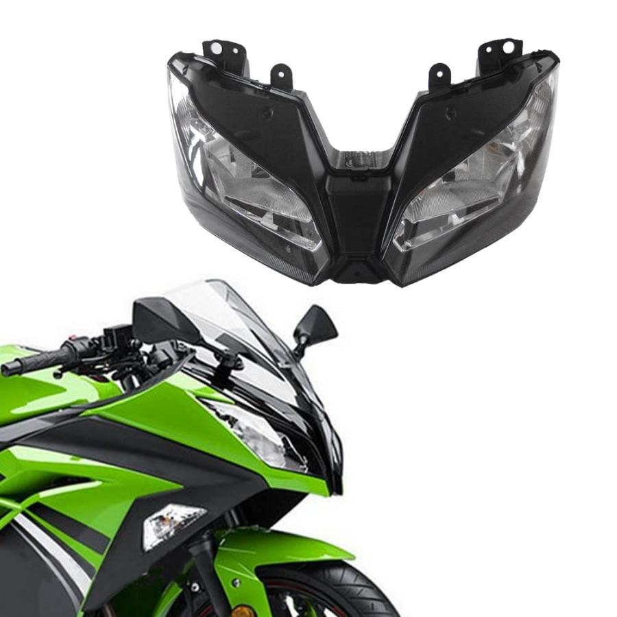 【並行輸入品】 】 Motorcycle Headlight Light Head Lamp Assembly for Kawasaki EX300_3