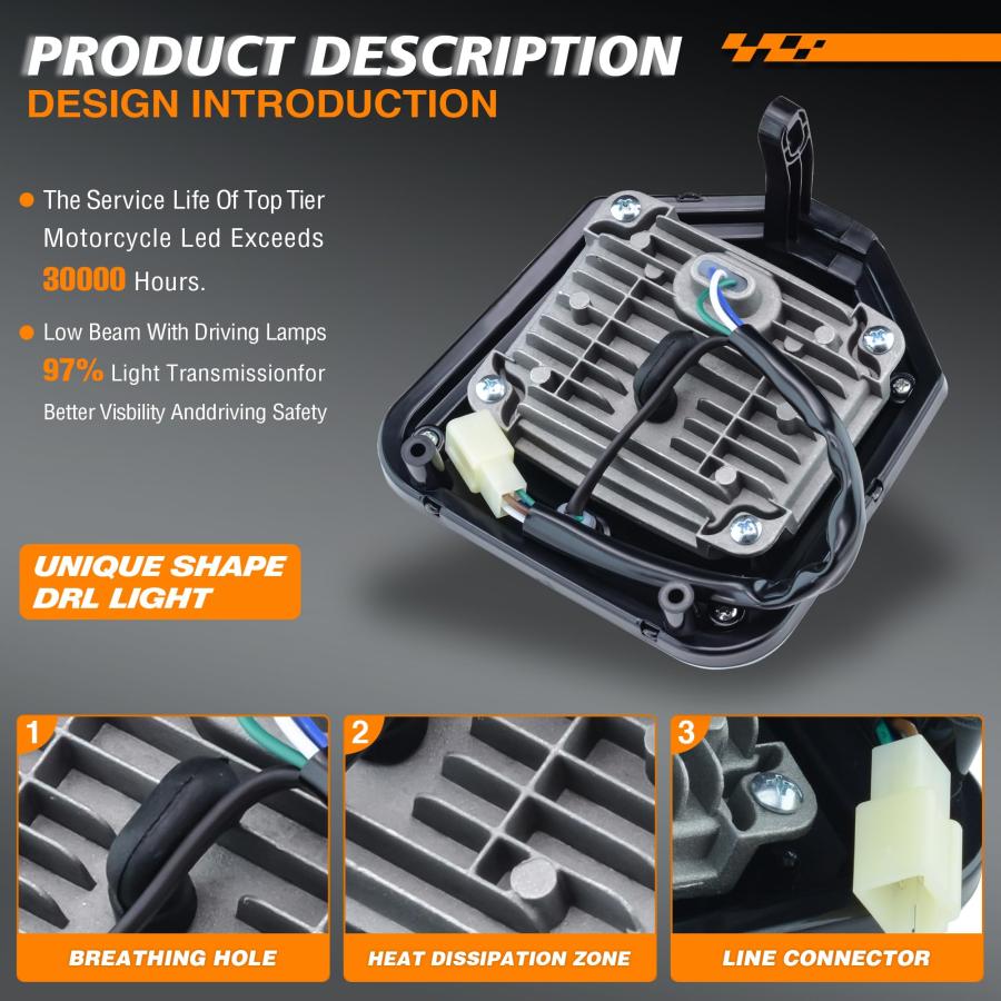 並行輸入品】 】 MCHMFG Dirt Bike Headlight Dirtbike LED