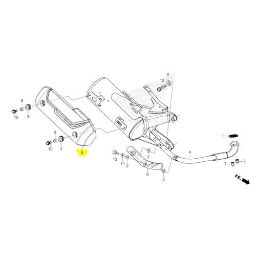 【並行輸入品】 OEM マフラープロテクター ヒートガード 18318 K74 N00 ホンダ NAVi 2022 2023 NAV110B対応の画像