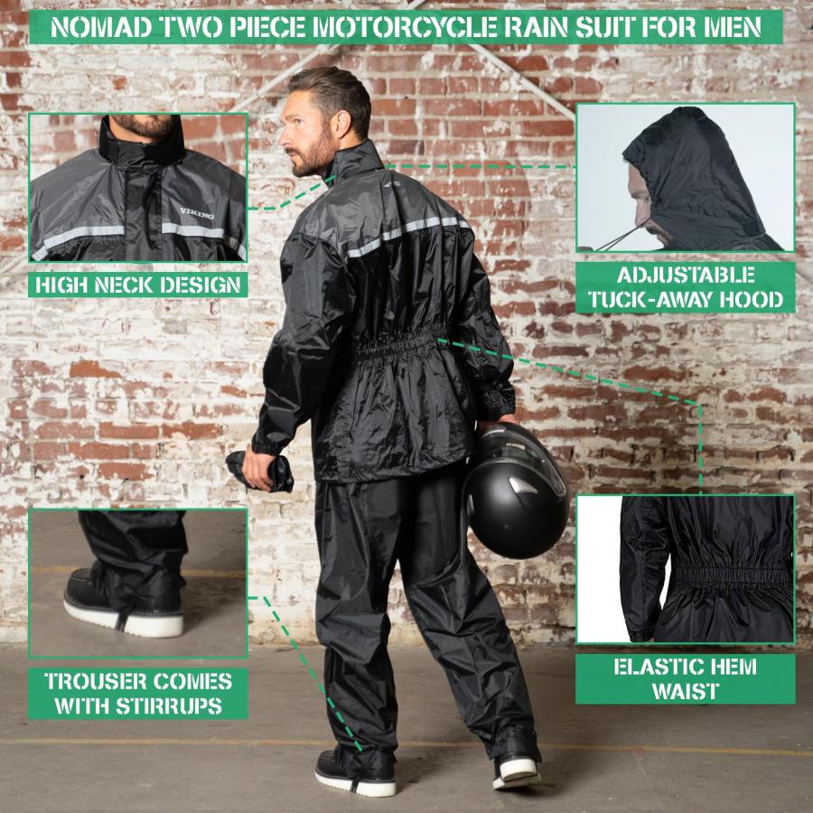 【並行輸入品】 Nomad Rain Suit for Men & Women 2 Piece Waterproof Rain Jacket P_6