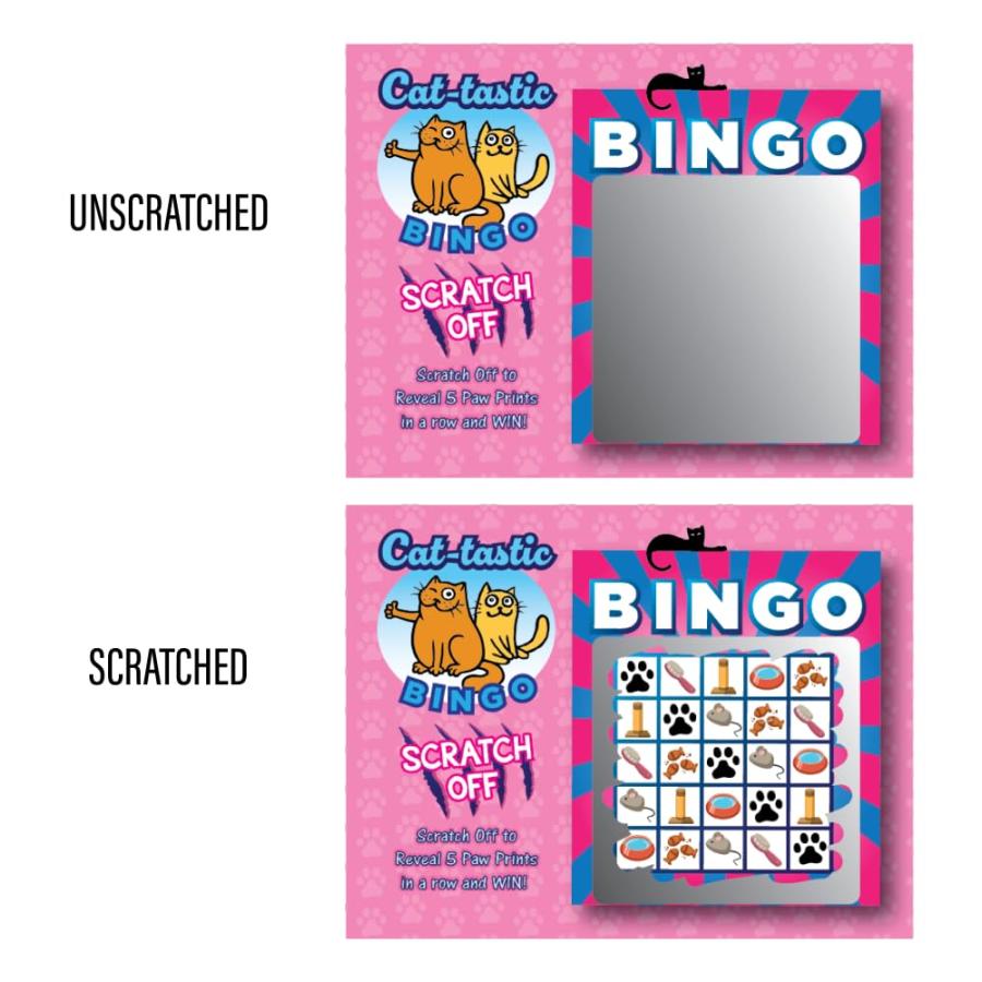 【並行輸入品】 My Scratch Offs 26 Pack Kitty Cat Scratch Off Bingo Card Party F