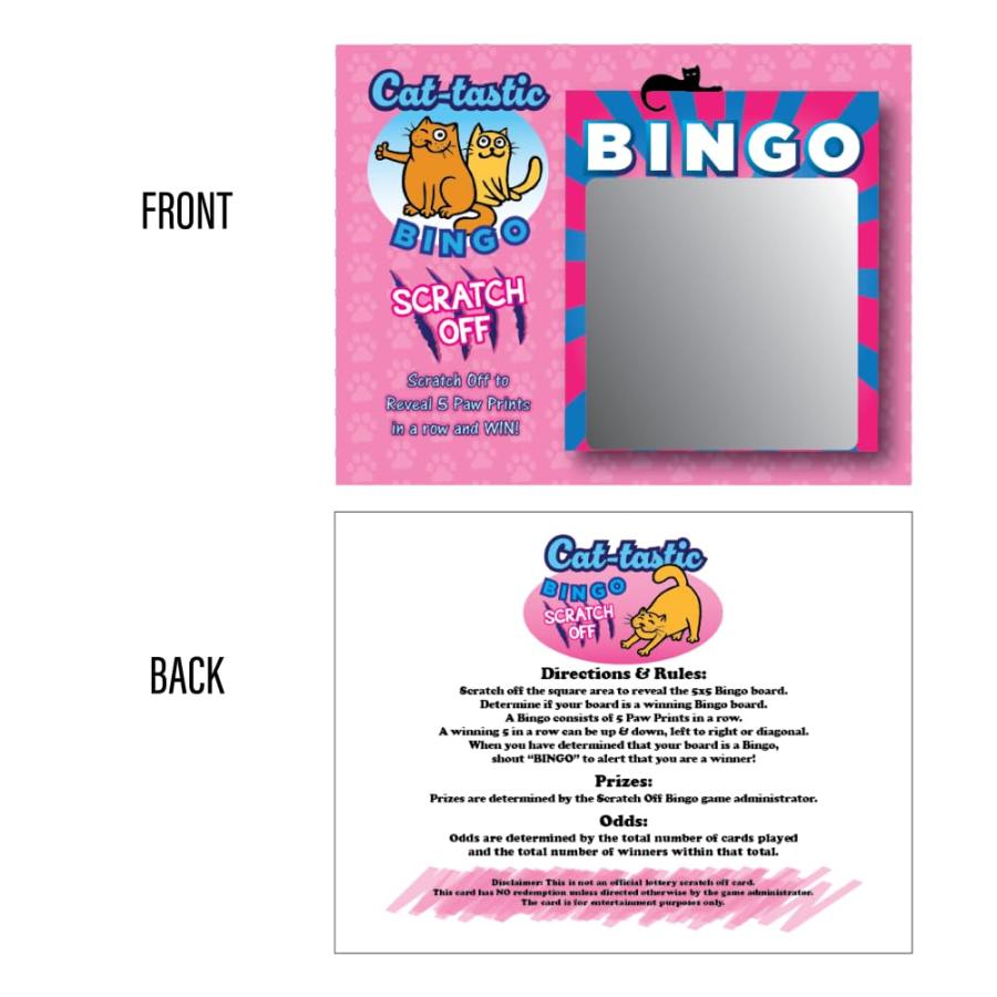 【並行輸入品】 My Scratch Offs 26 Pack Kitty Cat Scratch Off Bingo Card Party F