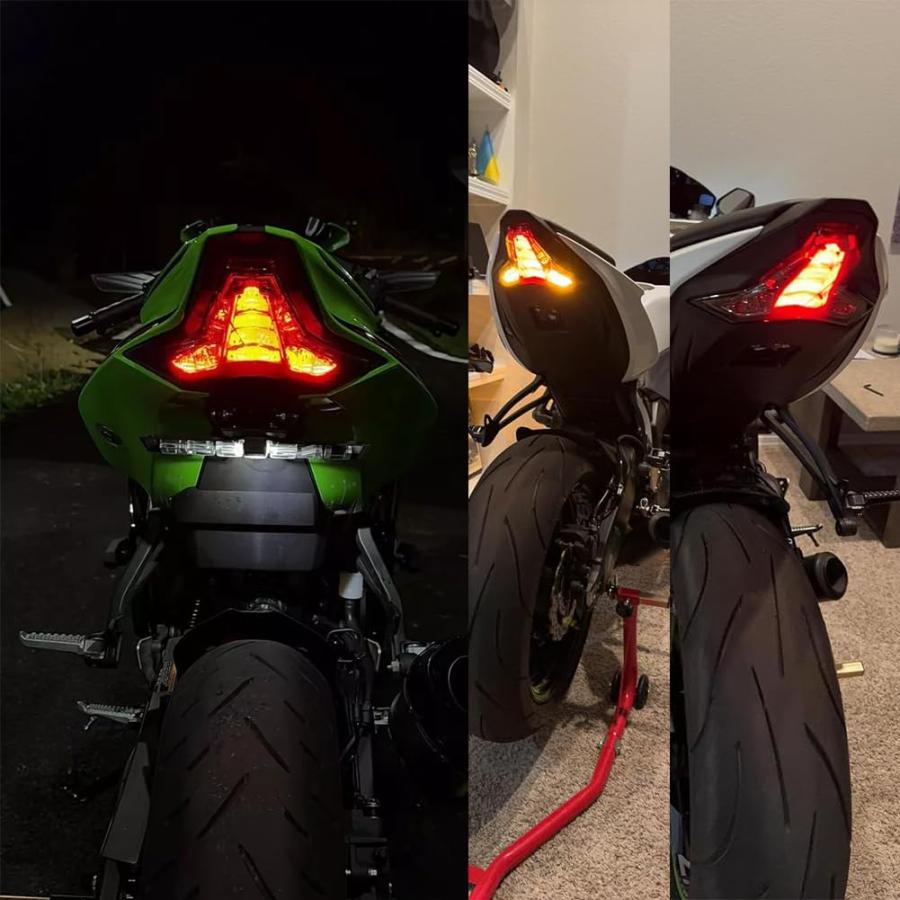 並行輸入品】 】 Motorcycle Integrated Tail Light with Turn Signals
