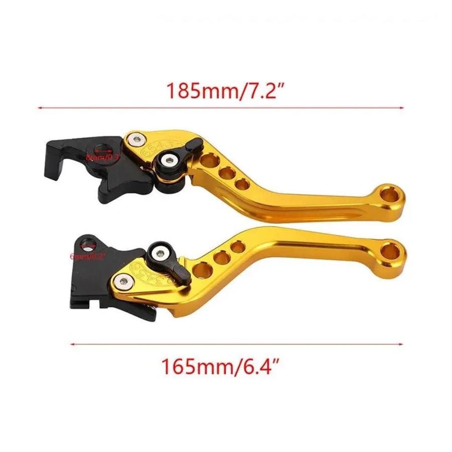 【並行輸入品】 1ペア 合金 オートバイ CNC オートバイ クラッチ ドラム ブレーキ レバー ハンドル ブレーキ ハンドル ユニバーサル フィ_3