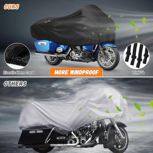 【並行輸入品】 Keyless4U オートバイ ハーフカバー 防水 防風 アウトドア 防塵 ツーリングモデル ロードキング ストリート グライド_4