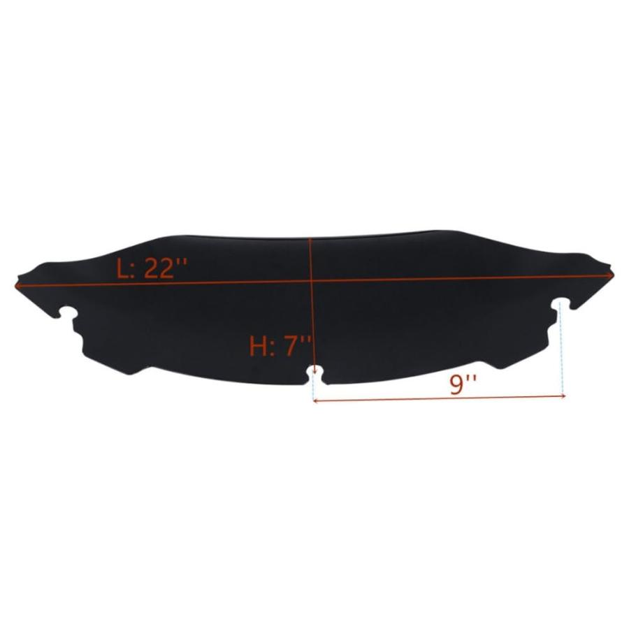 【並行輸入品】 】 AWPWAY 7\" Black Windscreen Windshield For Harley Davidson Limite"_3