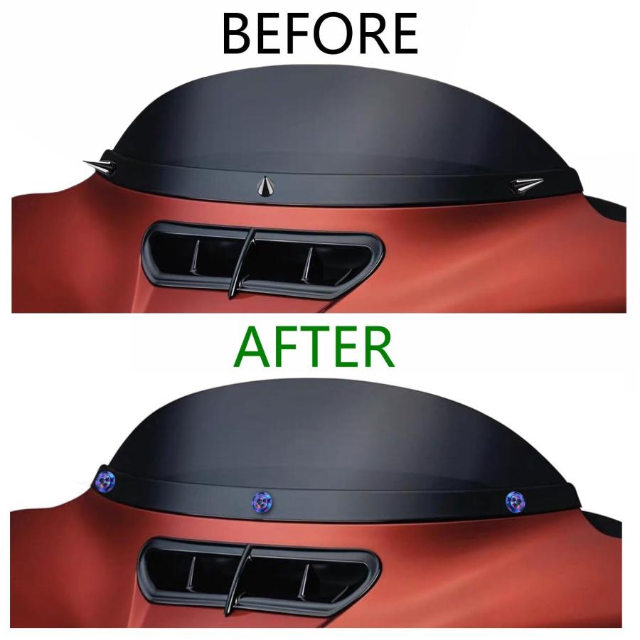 並行輸入品】 TDZ ブルーチタンフロントガラスボルト、ウィンド