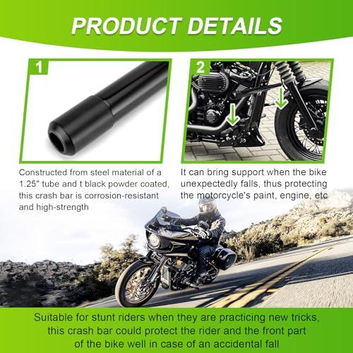 【並行輸入品】 】 Mofun Gloss Black Highway Engine Guard Crash Bar Compatible with_4