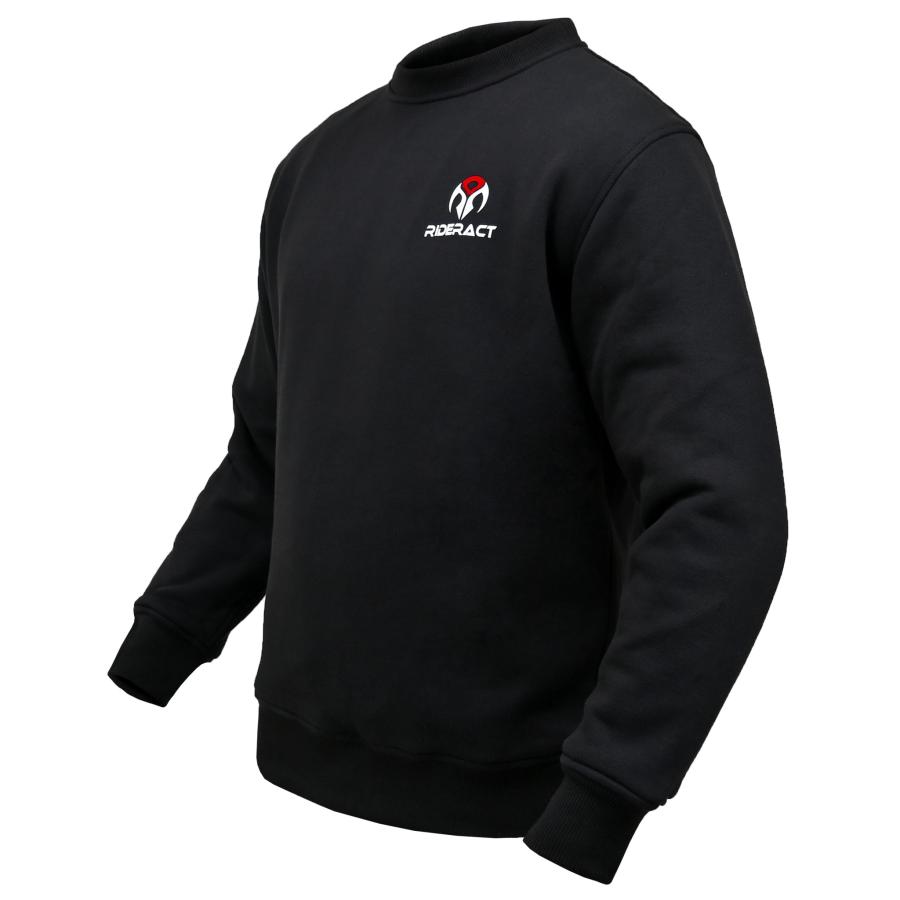 【並行輸入品】 Motorcycle Sweatshirt Black Mens Riding Fleece Shirt Kevlar Line_3