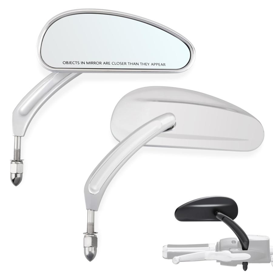 並行輸入品】 】 FOVPLUE Handlebar Mount Mirrors,Teardrop
