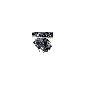 【並行輸入品】 】 AutoXcessories Motorcycle Left Side Saddlebag PU Leather Black S_2