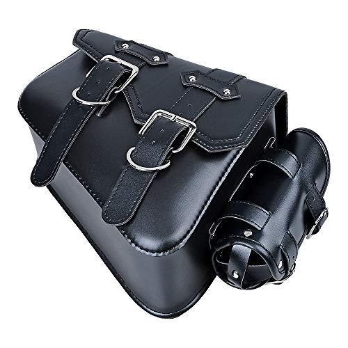 【並行輸入品】 】 AutoXcessories Motorcycle Left Side Saddlebag PU Leather Black S_4