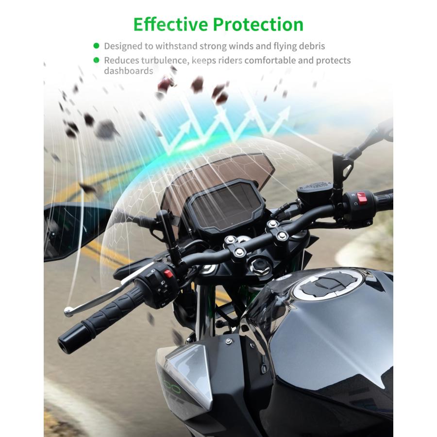 並行輸入品】 VEISUTOR フロントガラス Z500 ABS 2024 2025用 ダーク