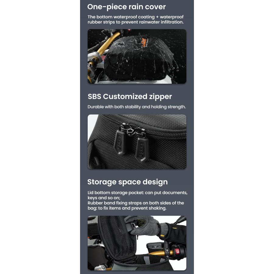 Loboo Tank Bag Ring Quick Disassembly And Non-Contact With The Paint Surface Of The Fuel Tank Will Not Damage The Paint Surface, Compatible With HONDA CM300 CM500 CL300 CB650 Xiangshuai