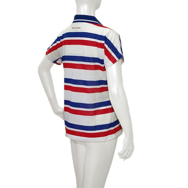 美品】マークアンドロナ ノースリーブポロシャツ 白 胸スカル