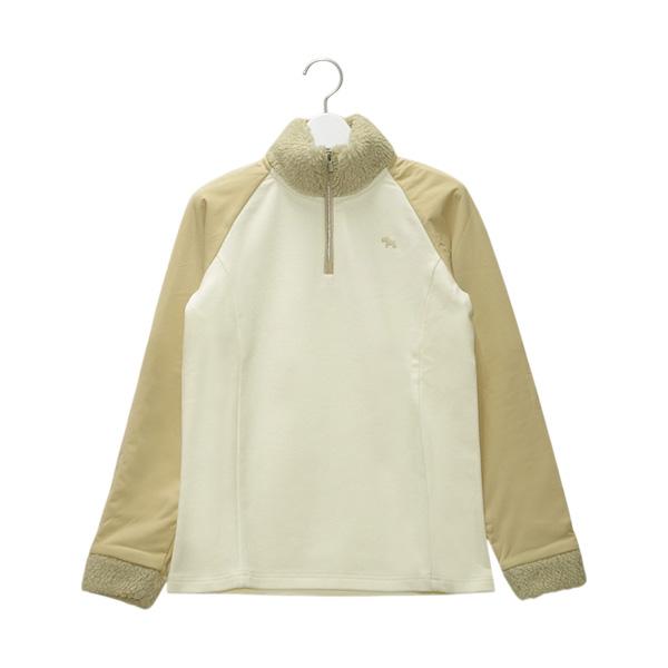 美品【Heal Creekヒールクリーク】ライン長袖ニットポロ 40 Heal Creek（ヒールクリーク） レディース 秋冬 抗菌 吸湿発熱 保温