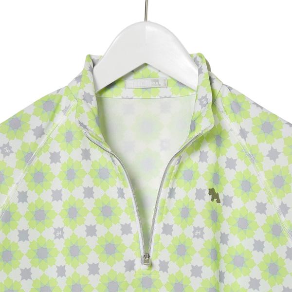 ヒールクリーク Heal Creek レディース 春秋 UVカット 接触冷感 ドライスーティングプリント ハーフジップミドラー_9